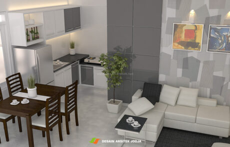 Desain Interior Open Plan Ruang Keluarga Minimalis Modern karya Desain Arsitek Jogja