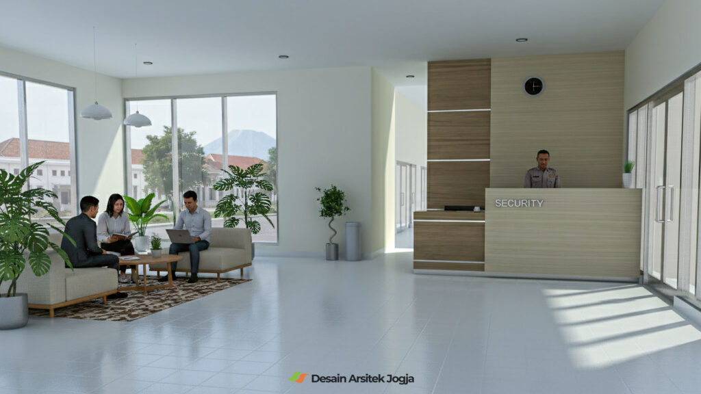 Desain Interior Meja Security Kampus - Desain Arsitek Jogja