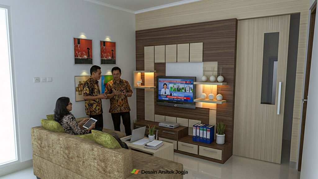 Desain Interior Ruang TV Kantor Pemalang - Desain Arsitek Jogja
