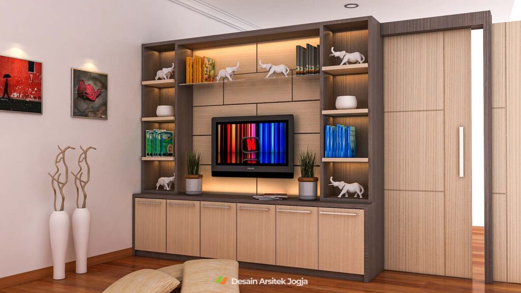 Desain Interior Partisi Ruang Keluarga Desain Arsitek Jogja - Studio DAJ View 1