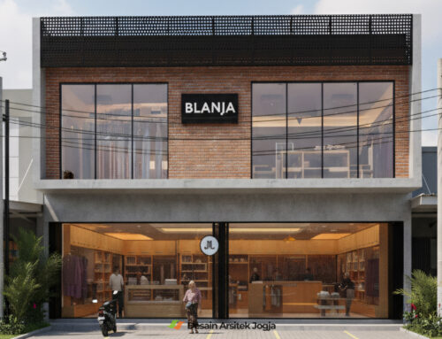 Arsitektur Komersial dengan Style Industrial Minimalis, Butik Blanja