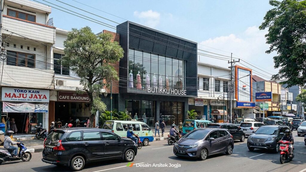 Butikku House Toko Baju Industrial Kontemporer Desain Arsitek Jogja - Studio DAJ