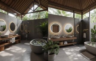 Desain Arsitek Jogja - Interior Kamar Mandi Nuansa Bali Natural