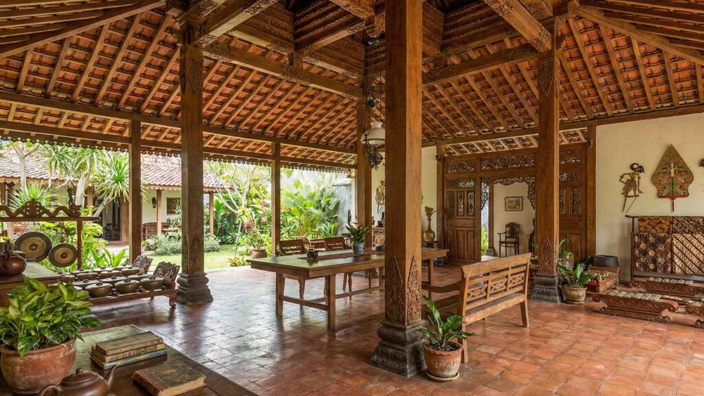 Desain Arsitek Jogja - Interior Rumah Joglo Ruang Tengah
