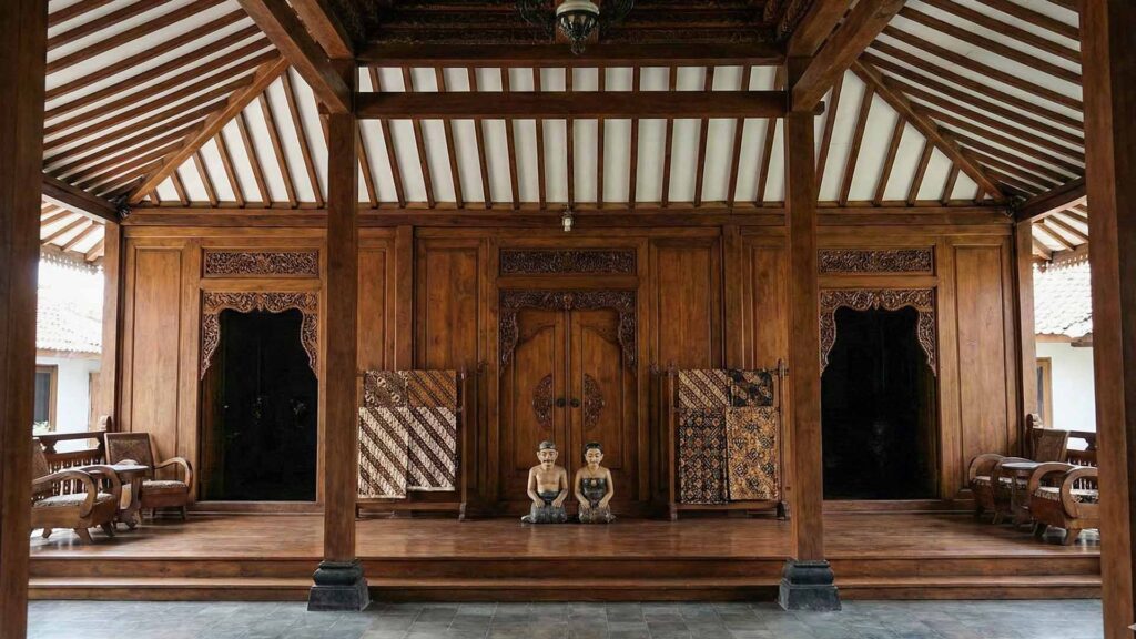 Desain Arsitek Jogja - Interior Rumah Joglo Senthomg