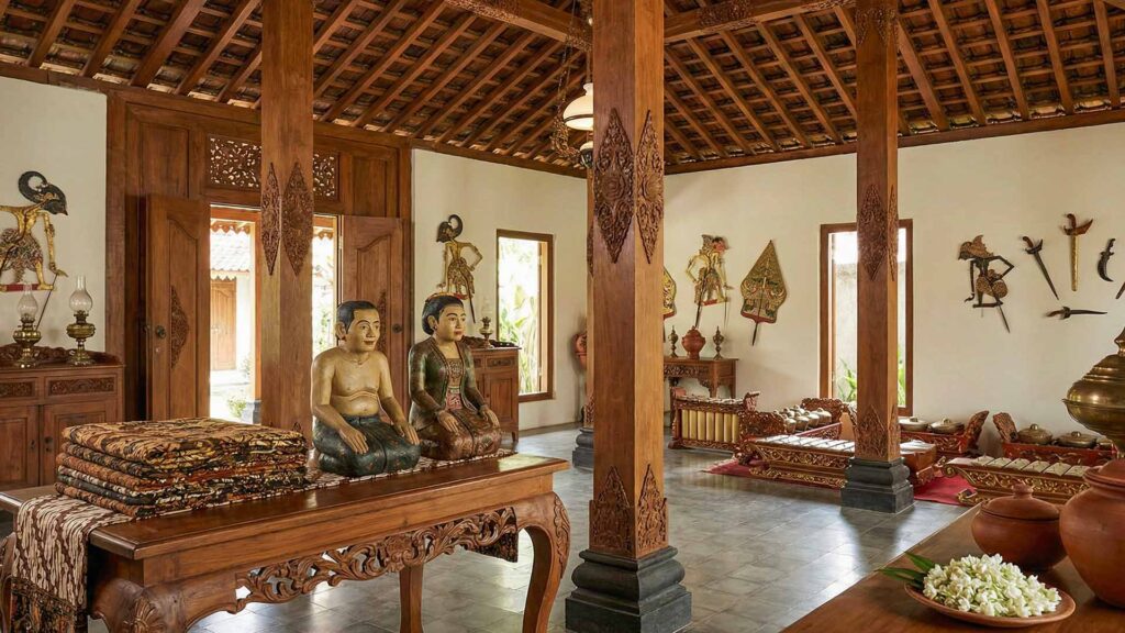Desain Arsitek Jogja - Interior Rumah Joglo Ruang Tengah Joglo