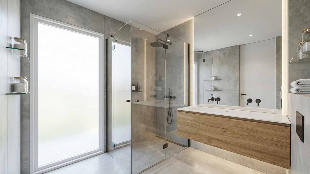 Desain Arsitek Jogja - Material Pendukung Kamar Mandi Kaca dan Cermin