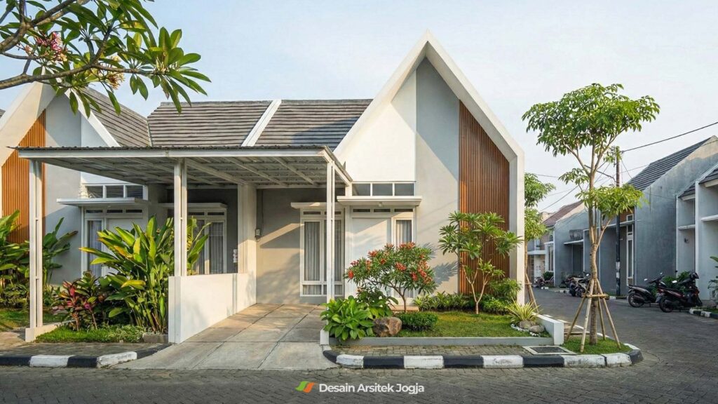 Desain Rumah Tropis Modern 1 Lantai Desain Arsitek Jogja - Studio DAJ Fasad Rumah Tropis