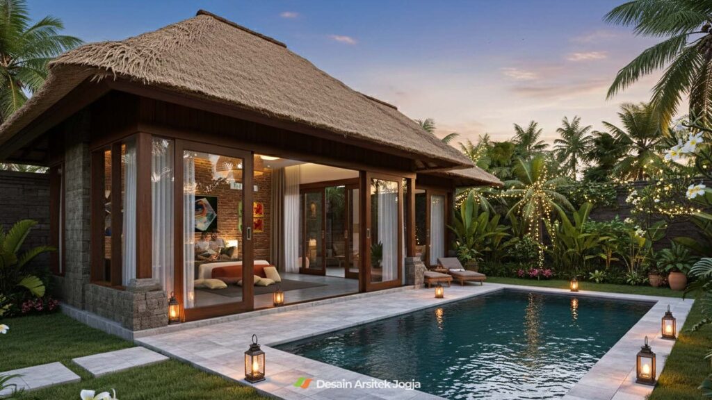 Desain Villa Tropis Bali Desain Arsitek Jogja - Studio DAJ view 4