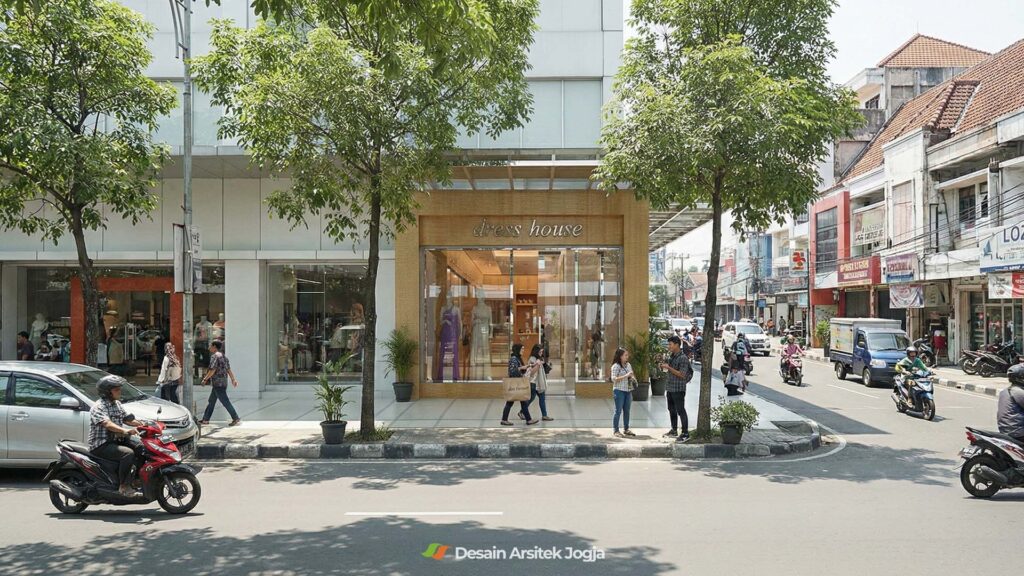 Dress House Toko Baju Minimalis Kontemporer Desain Arsitek Jogja - Studio DAJ