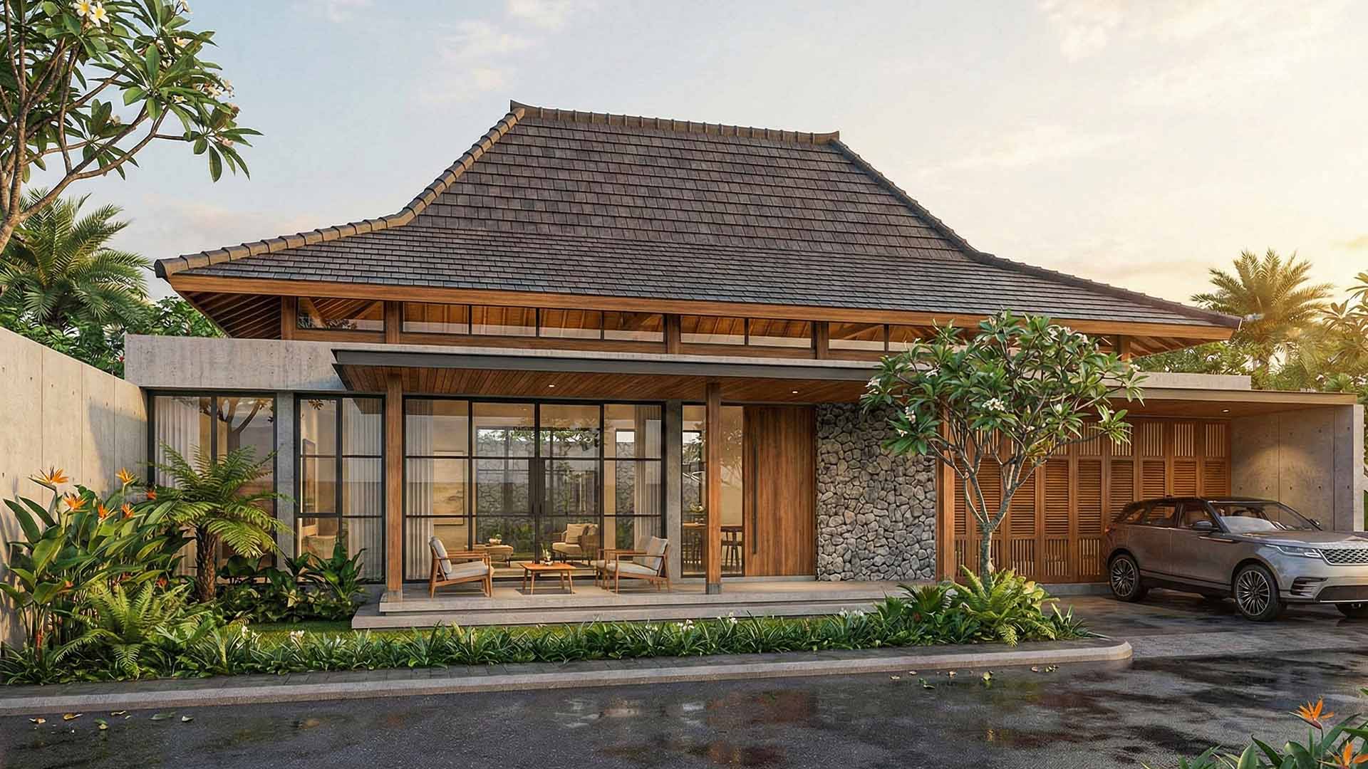 Desain Arsitek Jogja - Inspirasi Desain Fasad Rumah Jogja Atap Tradisional