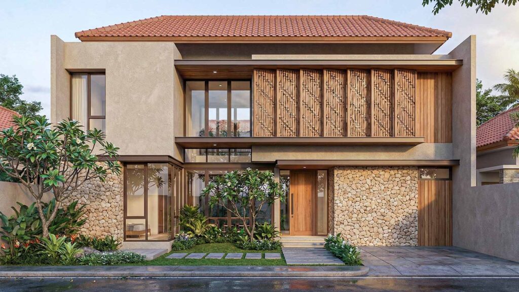 Desain Arsitek Jogja - Inspirasi Desain Fasad Rumah Jogja Warna Earth Tone