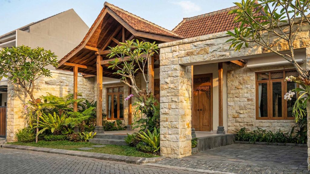 Desain Arsitek Jogja - Penerapan Batu Kapur Gunungkidul Pada Fasad Perumahan Jogja