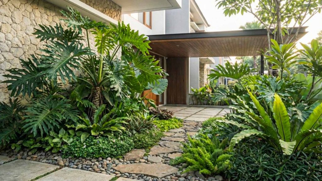 Fungsi Taman Dalam Bangunan Desain Arsitek Jogja - Studio DAJ Taman Depan