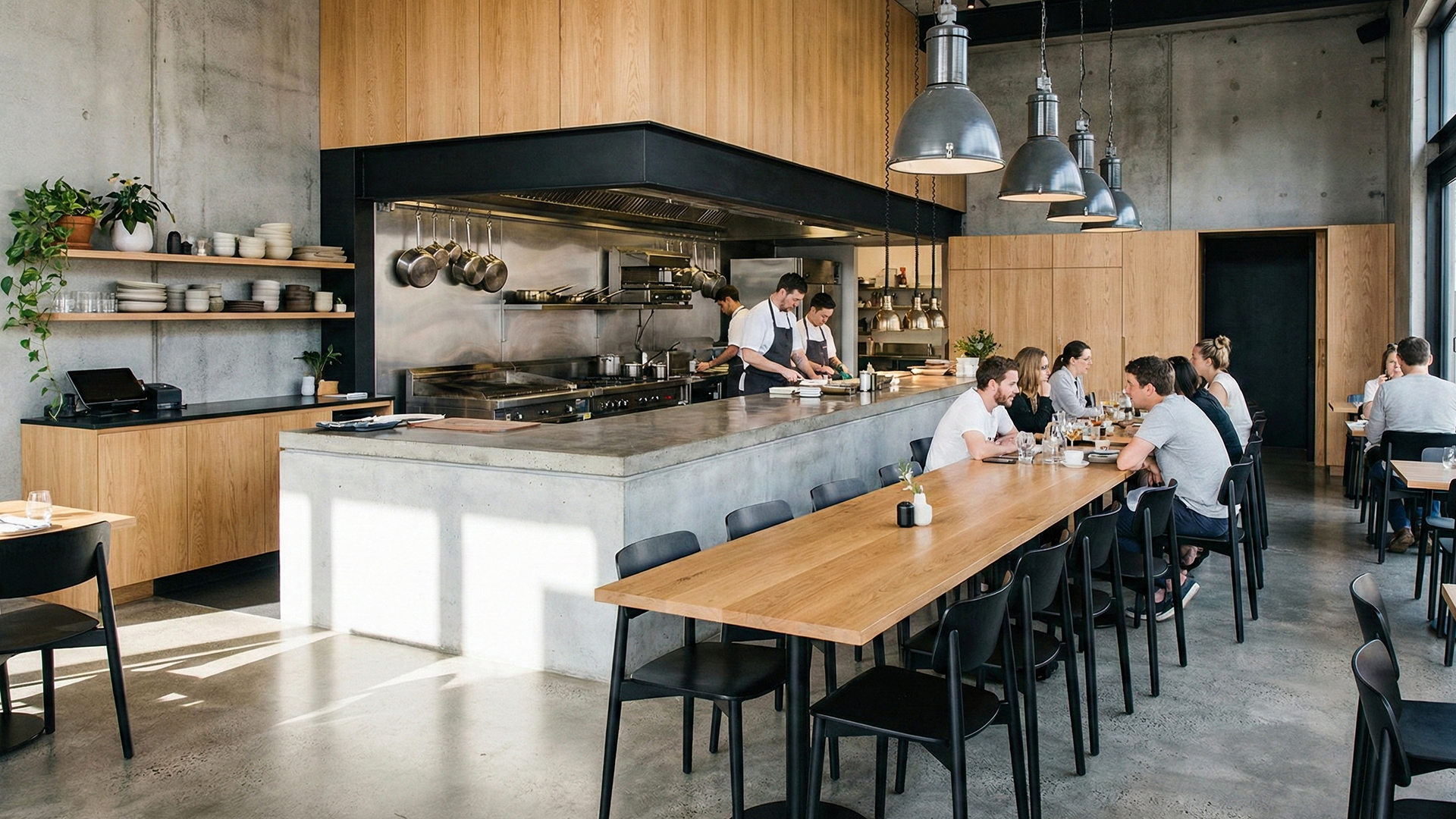 Interior Resto Open Kitchen- Desain Arsitek Jogja view 1