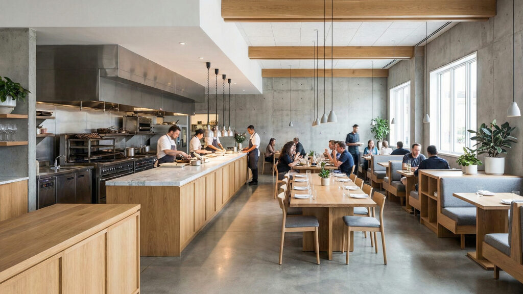 Interior Resto Open Kitchen- Desain Arsitek Jogja view 2